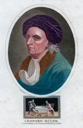 Leonhard Euler, schweizisk matematiker og fysiker fra det 18. århundrede, 1804.