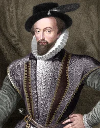 Sir Walter Raleigh, engelsk forfatter, digter, hofmand, eventyrer og opdagelsesrejsende, 1821