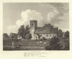Robert Bloomfield, digter: Sapiston Church (gravering)