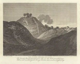Robert Bloomfield, digter: The Danish Mounds, Thetford (gravering)
