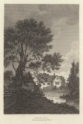 Robert Bloomfield, digter: Troston Hall, sæde for Capel Lofft Esquire (gravering)