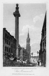 Monumentet, City of London, 1817.