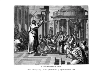 Paulus prædikede i Athen, 1843.