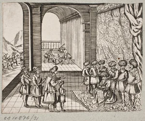 Illustration til Adam Olearius, "Persisk Rosenthal af en genial digter Schich Saadi […]", Slesvig 1660