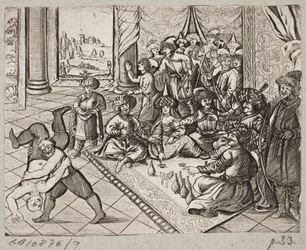 Illustration til Adam Olearius, "Persisk Rosenthal af en genial digter Schich Saadi […]", Slesvig 1660