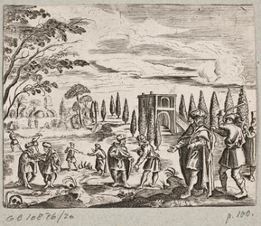 Illustration til Adam Olearius, "Persisk Rosenthal af en genial digter Schich Saadi […]", Slesvig 1660