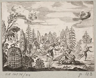 Illustration til Adam Olearius, "Persisk Rosenthal af en genial digter Schich Saadi […]", Slesvig 1660