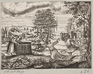 Illustration til Adam Olearius, "Persisk Rosenthal af en genial digter Schich Saadi […]", Slesvig 1660
