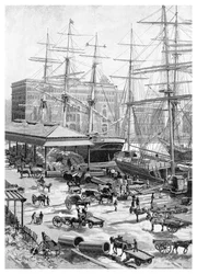 Shipping, Circular Quay, Sydney, New South Wales, Australien, 1886.