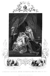 Interview mellem dronning Elizabeth og jarlen af Essex, 1800-tallet.