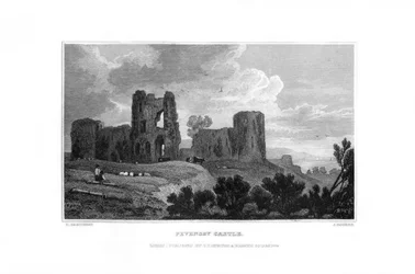 Pevensey Castle, Pevensey, East Sussex, 1829.