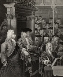 Underhuset i Sir Robert Walpoles administration, indgraveret af R. Page, fra 