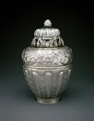 Ingefærkrukke med låg, ca. 1677 (sterling sølv)