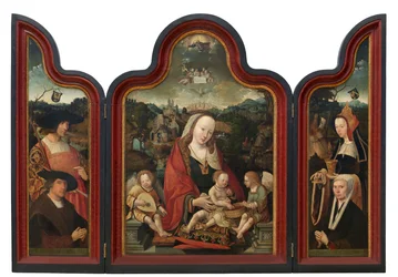 Triptykon af Pompeius Otto og hans kone Gerbich Cleanser (olie på panel)