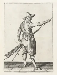 Musketer, der fjerner ramstang, ca. 1600