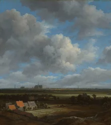 Udsigt over Haarlem fra nordvest, med blegemarkerne i forgrunden Udsigt over Haarlem fra nordvest, med de blegemarker i forgrunden