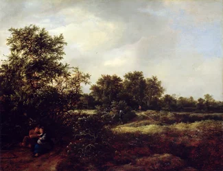 Klitlandskab med elskende, 1647