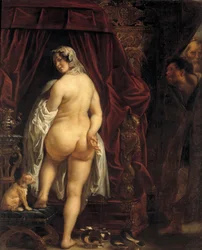 Kong Candaules af Lydia viser sin kone til Gyges, 1646.