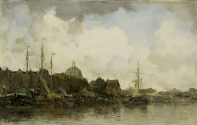 Bybillede med en kuppelkirke