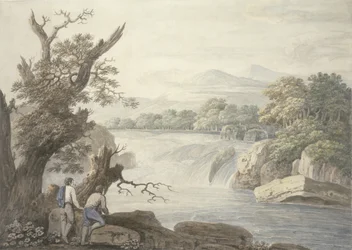 Falls near Terni (wc, pen & blæk over grafit på lagt papir)