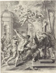 Marteldood van de apostel Tomas St. Thomas Apostel af indianerne og martyren (titel på objektet)