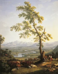 Forår, udsigt over Volturno og Matese (olie på lærred)