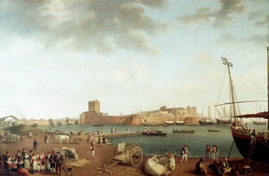 Udsigt over havnen i Taranto (maleri