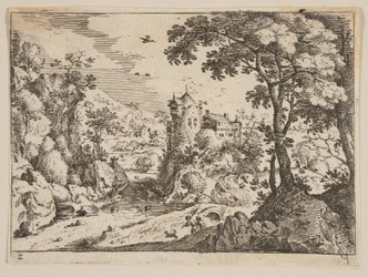 Vandløb mellem Rocky Hillside og Castle, fra Landskaber