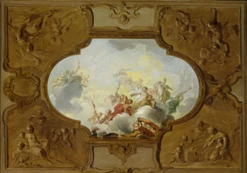 Design til et loftsmaleri med Aeneas