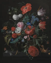 En buket blomster af Jacob Van Walscapelle