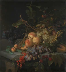 Stilleben med frugt