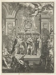 Maria Stuart overrækker William III kommandostaben