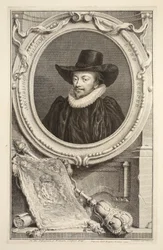 Portræt af ærkebiskop Williams, Lord Keeper of the Seal, illustration fra 