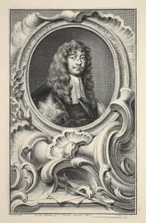 Portræt af Henry Bennet, jarl af Arlington, illustration fra "Heads of Illustrious Persons of Great Britain", udgivet af Knapton, London 1742