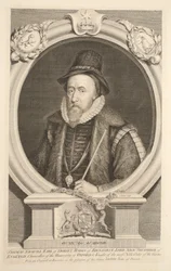 Portræt af Thomas Sackville, jarl af Dorset, baron af Buckhurst, illustration fra 