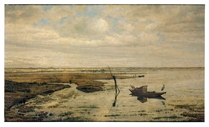 Marsk nær Putte (olie på panel)