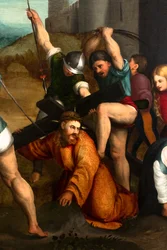 Opstigningen til Golgata, detalje, ca. 1535-1534 (olie på lærred)
