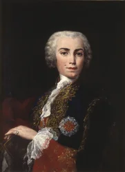 Portræt af Carlo Broschi dit Farinelli, chanteur contralto et sopran, castrat italien (1705-1782) - Portræt af sangeren Farinelli (Carlo Broschi) (1705-1782) - Amigoni, Jacopo (1675-1752) - 1750 - Oil på lærred Royal Academy of Fine Arts i San F