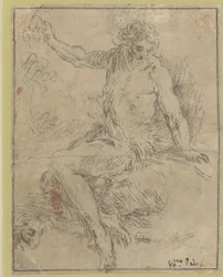 Siddende Johannes Døberen