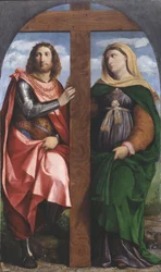 Korsets ophøjelse. De hellige Konstantin den Store og Helena, 1520-1522.