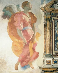 Ærkeenglen Gabriel af Giacomo Carucci, kendt som Pontormo (1494-1556), fresko, Capponi-kapellet, Santa Felicita-kirken, Firenze