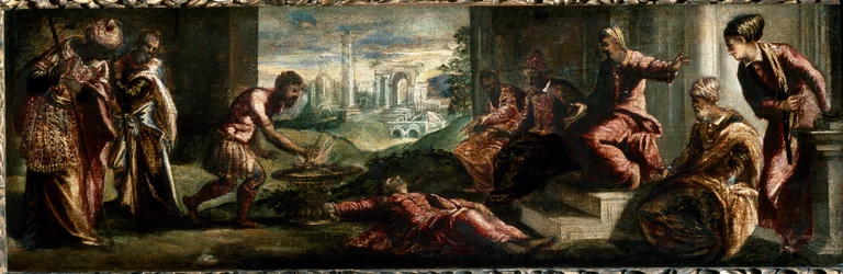 Caius Mucius Scaevola foran Porsenna Caius Mucius Scaevola kaster sin hånd ned i ilden. (Maleri