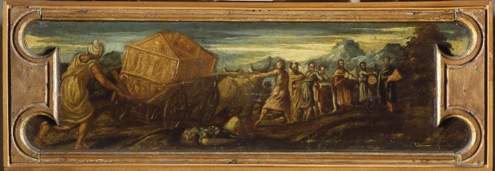 Kong David bærer Pagtens Ark ind i Jerusalem.