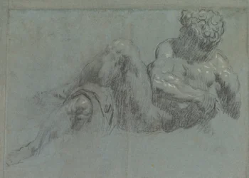 Studie efter Michelangelos Giorno, ca. 1550-55 (kridt på papir)