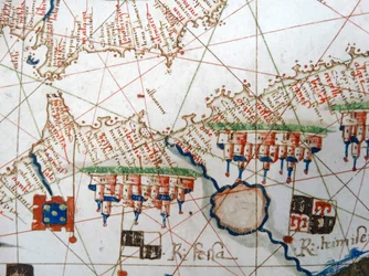 Renæssancekort over Europa, Jacopo Russo (efter) 1528