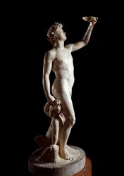 Bacchus (Bacco). Skulptur af Jacopo Sansovino (Jacopo Tatti) (1486-1570). Marmor. 1510. Højde: 146 cm. Palazzo Bargello, Firenze