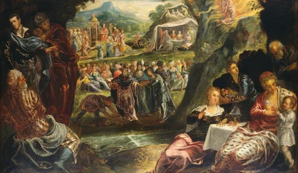 Tilbedelsen af Guldkalven, ca. 1594.