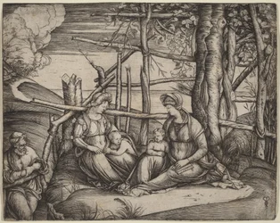 Den Hellige Familie med den hellige Elisabeth og den lille Johannes Døberen