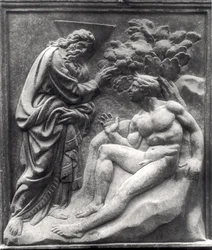 Skabelsen af Adam, panel fra Porta Magna, ca. 1430 (marmor)