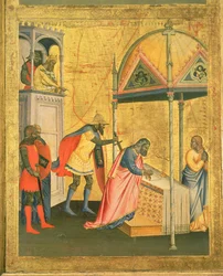 The Martyrium of St. Matthew, from the Altertavle of St. Matthew and Scenes from his Life, c.1367-70 (tempera on panel)